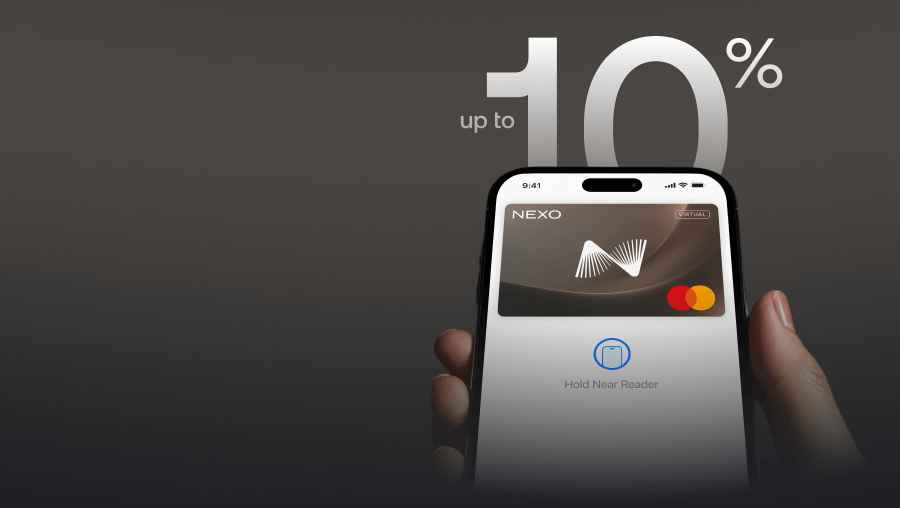 Enjoy up to 10% Nexo Card cashback.